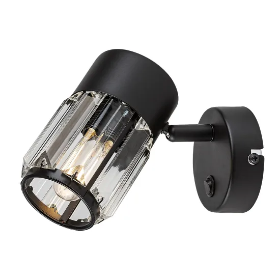 Rábalux Venaro fekete fali spotlámpa (RAB-73059) E14 1 izzós IP20