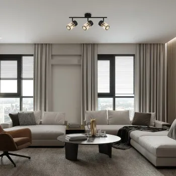 Rábalux Venaro fekete mennyezeti spotlámpa (RAB-73061) E14 3 izzós IP20