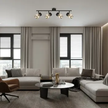 Rábalux Venaro fekete mennyezeti spotlámpa (RAB-73062) E14 4 izzós IP20