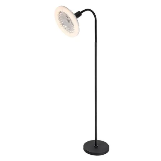 Rábalux Venturo fekete-fehér ventilátoros állólámpa (RAB-74031) E27 1 izzós IP20