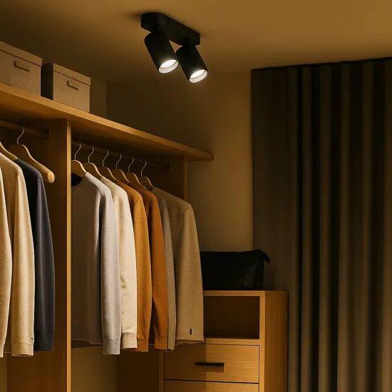 Rábalux Yorli fekete mennyezeti spotlámpa (RAB-73082) GU10 2 izzós IP20