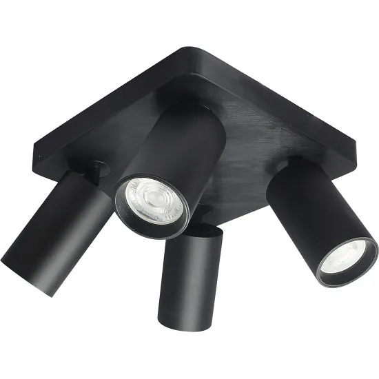 Rábalux Yorli fekete mennyezeti spotlámpa (RAB-73084) GU10 4 izzós IP20