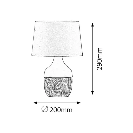 Rábalux Yvette bézs asztali lámpa (RAB-4370) E14 1 izzós IP20