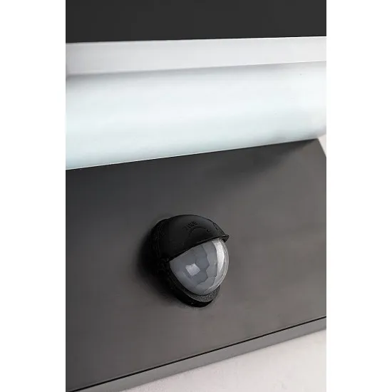 Rábalux Zaragoza fekete mozgásérzékelős LED kültéri fali lámpa (RAB-77115) LED 1 izzós IP54