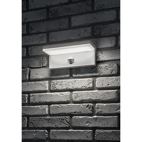 Rábalux Zaragoza fehér mozgásérzékelős LED kültéri fali lámpa (RAB-77116) LED 1 izzós IP54