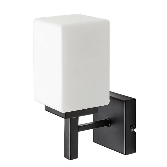 Rábalux Zenkai matt fekete fürdőszobai falikar (RAB-71061) E14 1 izzós IP44