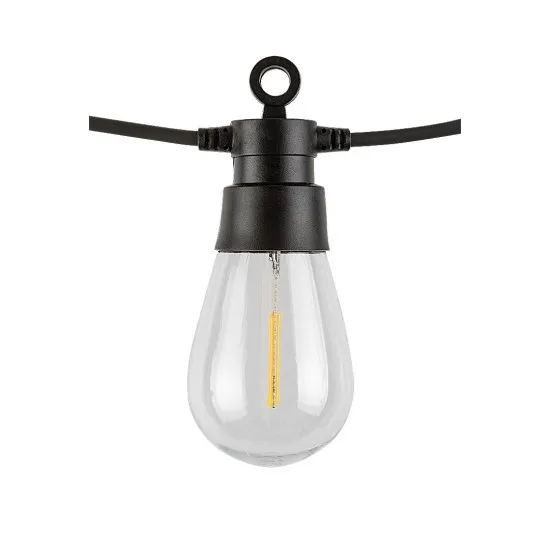 Rábalux Zirc fekete kültéri napelemes LED fényfüzér (RAB-77165) LED 1 izzós IP44