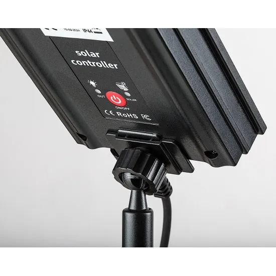 Rábalux Zirc fekete kültéri napelemes LED fényfüzér (RAB-77165) LED 1 izzós IP44