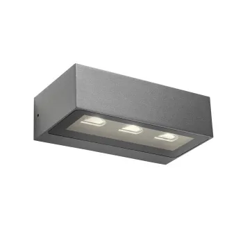 Redo Cape sötétszürke-átlátszó vízvédett LED kültéri fali lámpa (RED-90666) LED 1 izzós IP54