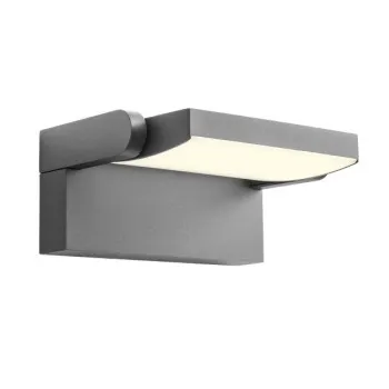 Redo Flip sötétszürke, opál-fehér vízvédett LED kültéri fali lámpa (RED-90584) LED 1 izzós IP54