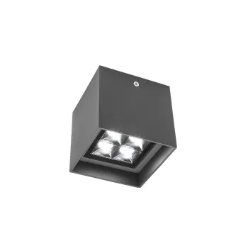 Redo Hub sötétszürke vízvédett LED kültéri mennyezeti lámpa (RED-90793) LED 1 izzós IP54