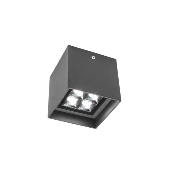 Redo Hub sötétszürke vízvédett LED kültéri mennyezeti lámpa (RED-90793) LED 1 izzós IP54