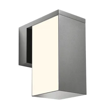 Redo Kub sötétszürke vízvédett LED kültéri fali lámpa (RED-90719) LED 1 izzós IP54