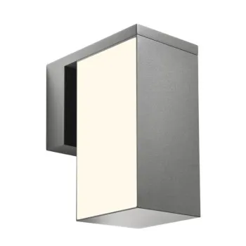 Redo Kub sötétszürke vízvédett LED kültéri fali lámpa (RED-90720) LED 1 izzós IP54
