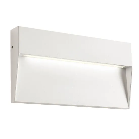 Redo Lander szatén fehér vízvédett LED kültéri fali lámpa (RED-90844) LED 1 izzós IP54