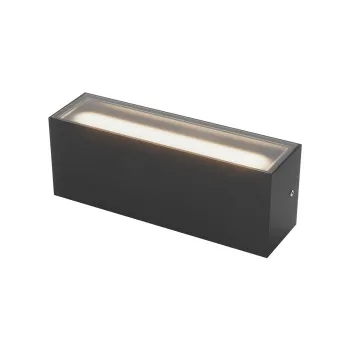 Redo Limas fekete vízvédett LED kültéri fali lámpa (RED-91234-DALI) LED 2 izzós IP65