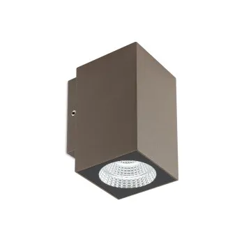 Redo Quad sötétbarna vízvédett LED kültéri fali lámpa (RED-90815) LED 1 izzós IP65