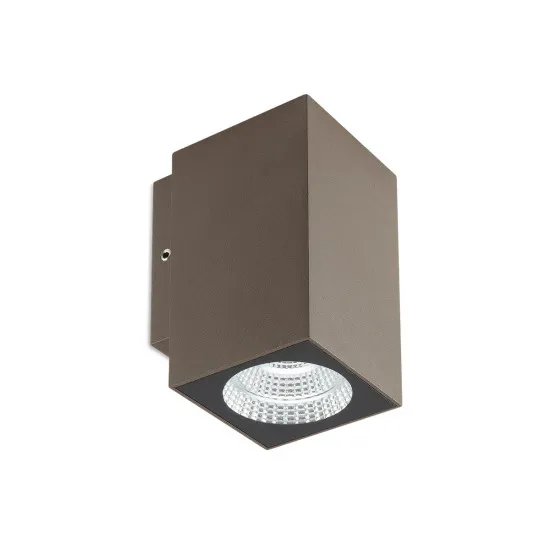 Redo Quad sötétbarna vízvédett LED kültéri fali lámpa (RED-90815) LED 1 izzós IP65