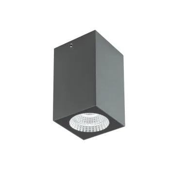 Redo Quad sötétszürke vízvédett LED kültéri mennyezeti lámpa (RED-90820) LED 1 izzós IP65