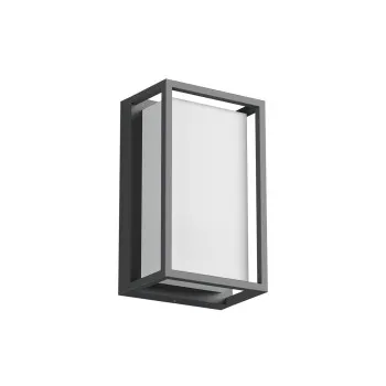 Redo Quadris sötétszürke-fehér vízvédett LED kültéri fali lámpa (RED-90745) LED 1 izzós IP54
