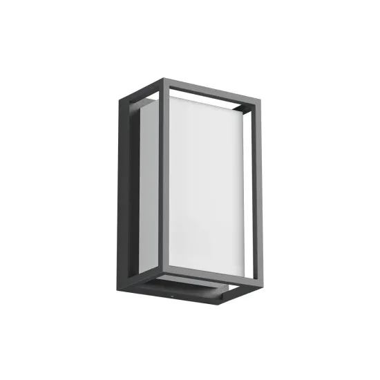 Redo Quadris sötétszürke-fehér vízvédett LED kültéri fali lámpa (RED-90745) LED 1 izzós IP54