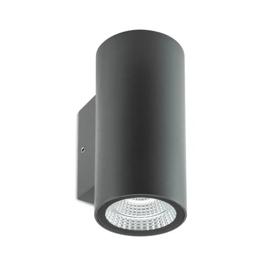 Redo Ram sötétszürke vízvédett LED kültéri fali lámpa (RED-90808) LED 2 izzós IP65