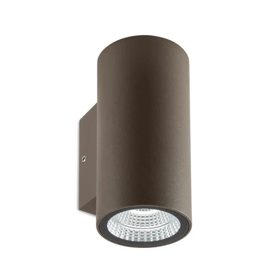 Redo Ram sötétbarna vízvédett LED kültéri fali lámpa (RED-90809) LED 2 izzós IP65