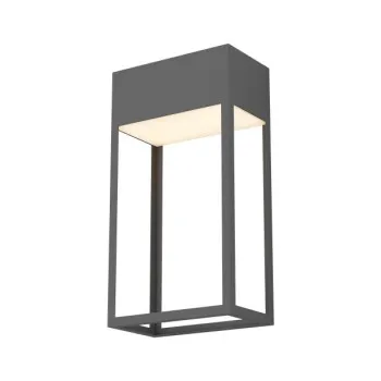 Redo Stand sötétszürke, opál-fehér vízvédett LED kültéri fali lámpa (RED-90603) LED 1 izzós IP65