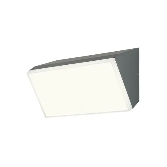 Redo Tokyo sötétszürke-fehér vízvédett LED kültéri fali lámpa (RED-90766) LED 1 izzós IP54