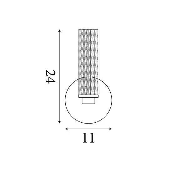 Searchlight Aberdeen sárgaréz fürdőszobai LED fali lámpa (SL-10371SB) LED 1 izzós IP44