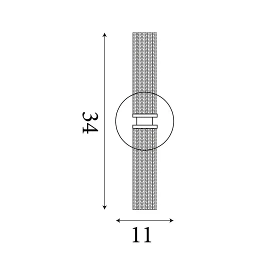 Searchlight Aberdeen sárgaréz fürdőszobai LED fali lámpa (SL-10372SB) LED 2 izzós IP44