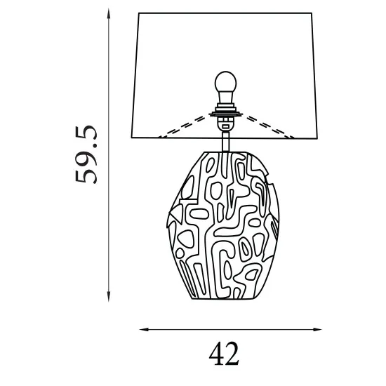 Searchlight Adelaide krém-fehér asztali lámpa (SL-61520CR) E27 1 izzós IP20
