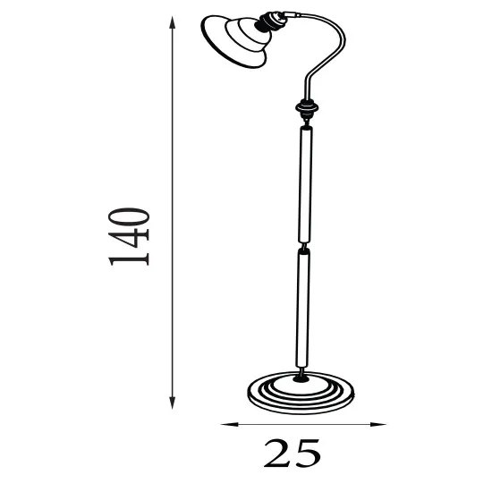 Searchlight Adjustable sárgaréz állólámpa (SL-9122AB) E27 1 izzós IP20