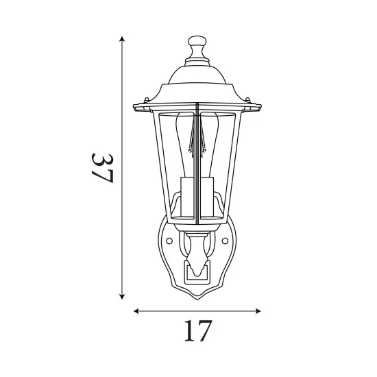 Searchlight Alex barna kültéri falikar (SL-68001RUS) E27 1 izzós IP44