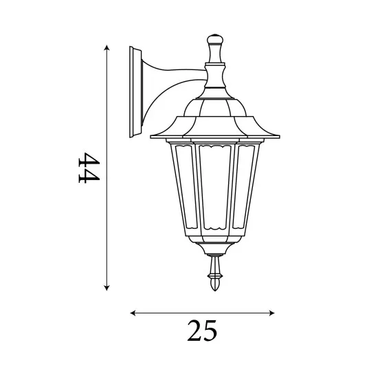 Searchlight Alex fekete kültéri falikar (SL-82531BK) E27 1 izzós IP44