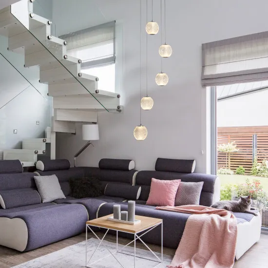 Searchlight Allure króm LED függesztett lámpa (SL-51481-5CC) LED 5 izzós IP20