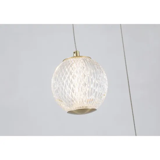 Searchlight Allure sárgaréz LED függesztett lámpa (SL-51481-5SB) LED 5 izzós IP20