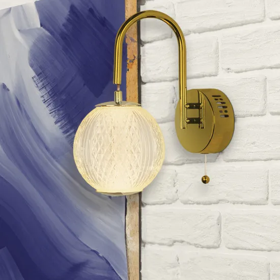 Searchlight Allure sárgaréz LED falikar (SL-51481SB) LED 1 izzós IP20