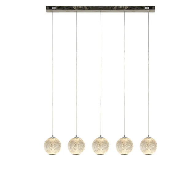 Searchlight Allure króm LED függesztett lámpa (SL-51485-5CC) LED 5 izzós IP20