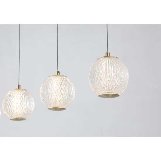 Searchlight Allure sárgaréz LED függesztett lámpa (SL-51485-5SB) LED 5 izzós IP20