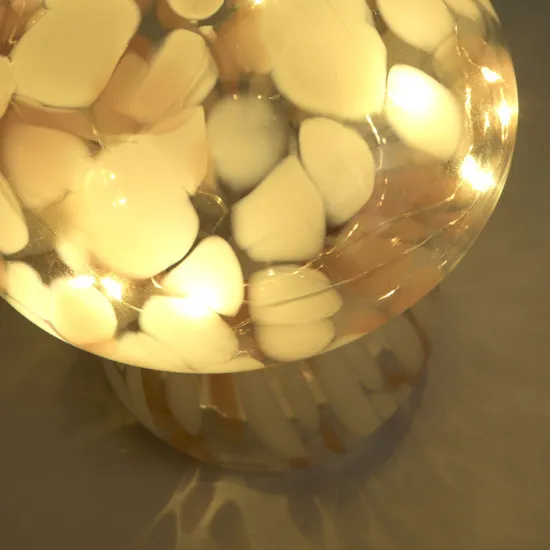 Searchlight Amelia narancs-fehér elemes LED asztali lámpa (SL-27027PI) LED 1 izzós IP20