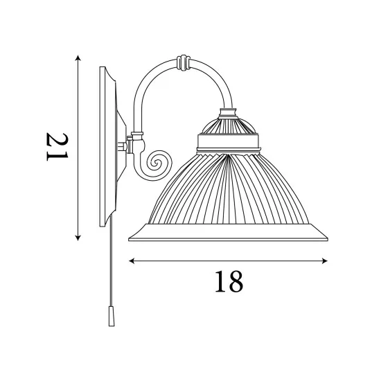 Searchlight American diner bronz falikar (SL-9341-1) E27 1 izzós