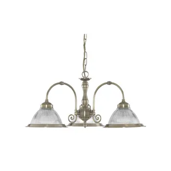 Searchlight American Diner sárgaréz csillár (SL-9343-3) E27 3 izzós IP20