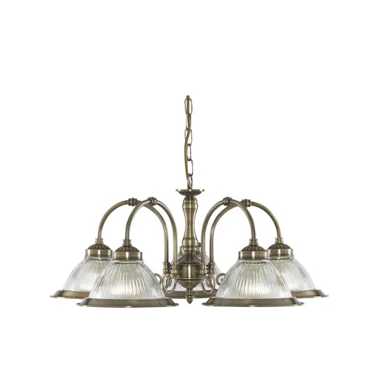 Searchlight American diner bronz csillár (SL-9345-5) E27 5 izzós