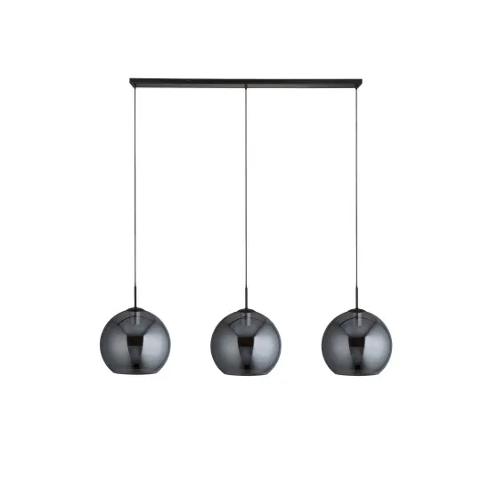 Searchlight Amsterdam fekete-füstszínű függesztett lámpa (SL-1023-3SM) E27 3 izzós IP20