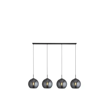 Searchlight Amsterdam fekete-füstszínű függesztett lámpa (SL-1024-4SM) E27 4 izzós IP20