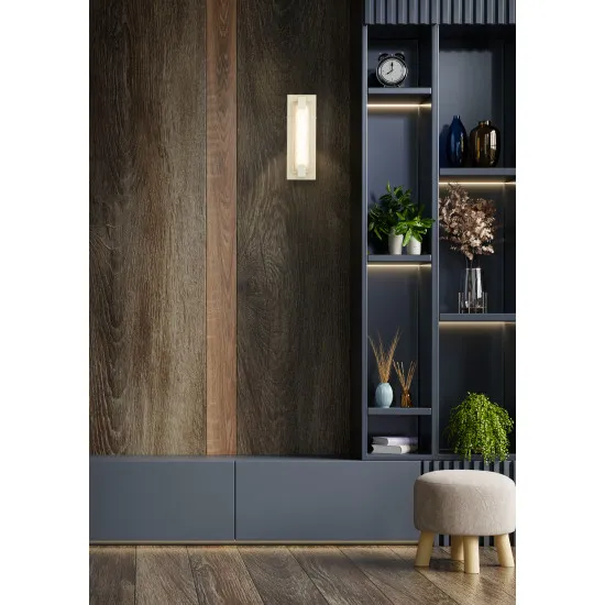 Searchlight Anchor arany-átlátszó fürdőszobai LED fali lámpa (SL-18380-32GO) LED 1 izzós IP44