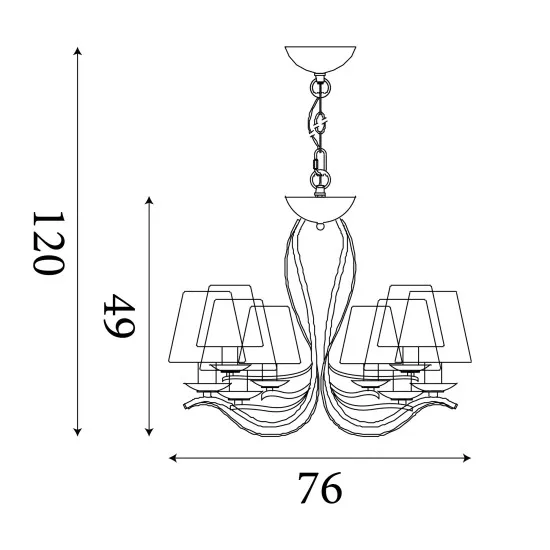 Searchlight Andretti bronz csillár (SL-9828-8AB) E14 8 izzós