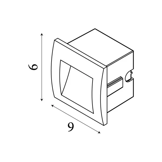 Searchlight Ankle szürke LED kültéri falba építhető lámpa (SL-0661GY) LED 1 izzós IP65
