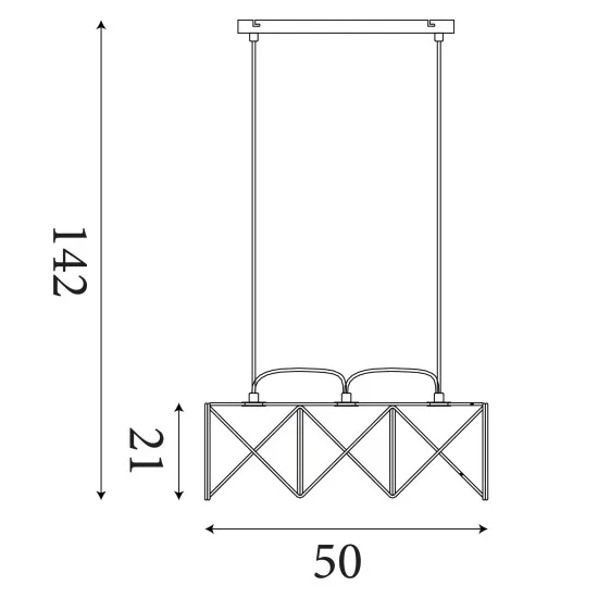 Searchlight Anthea fekete-réz függesztett lámpa (SL-8413-3BK) E27 3 izzós IP20